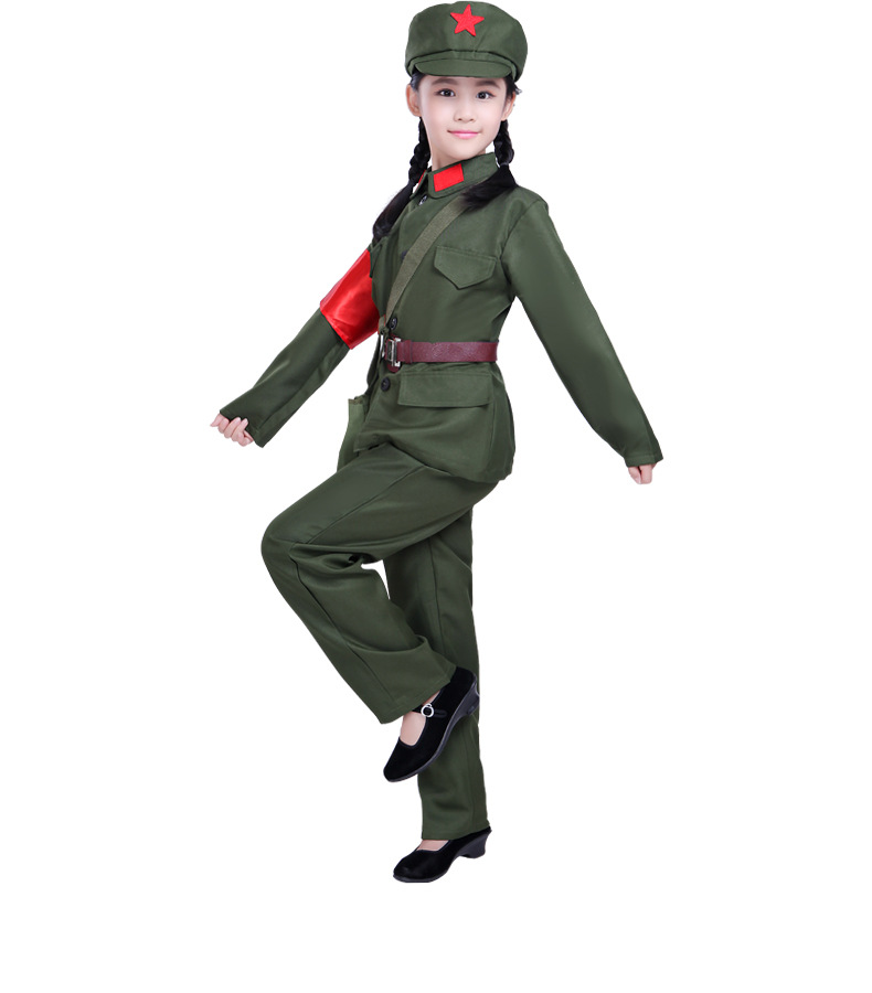 小红军衣服儿童军装八路军新四军卫兵服装套装红星闪闪六一演出服