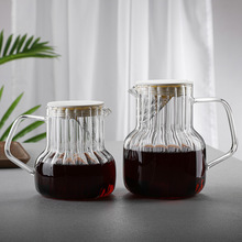 手冲咖啡壶玻璃带盖咖啡分享壶家用咖啡冲泡器冷萃咖啡壶带过滤
