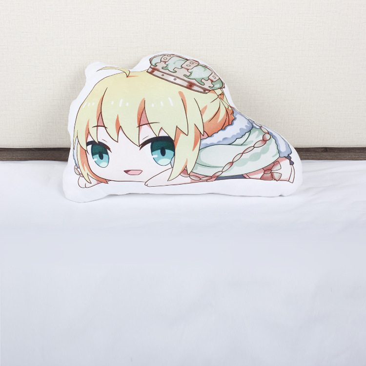 q版卡通二次元周边fate系列fgo阿尔托莉雅双面动漫异形抱枕靠垫枕