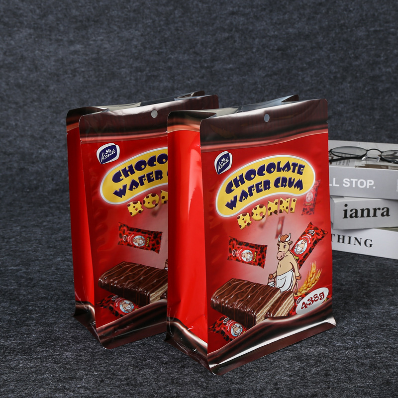 巧克力牛奶棒食品包装袋定制 复合塑料密封零食袋 真空自封袋logo