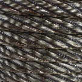 起重钢丝绳索道 6股绳芯6mm-22mm 国标黑色涂油行车卷扬机用绳