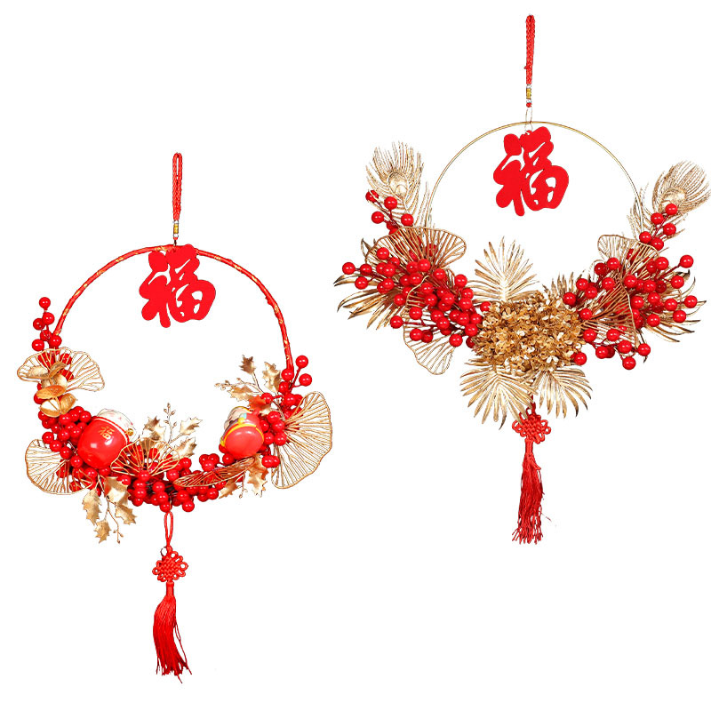 Hong Kong Love Chinese New Year Decoration Ornaments New Year's Day New Year's Day Home Festive Garland Living Room Fu Character Door Pendant Wholesale