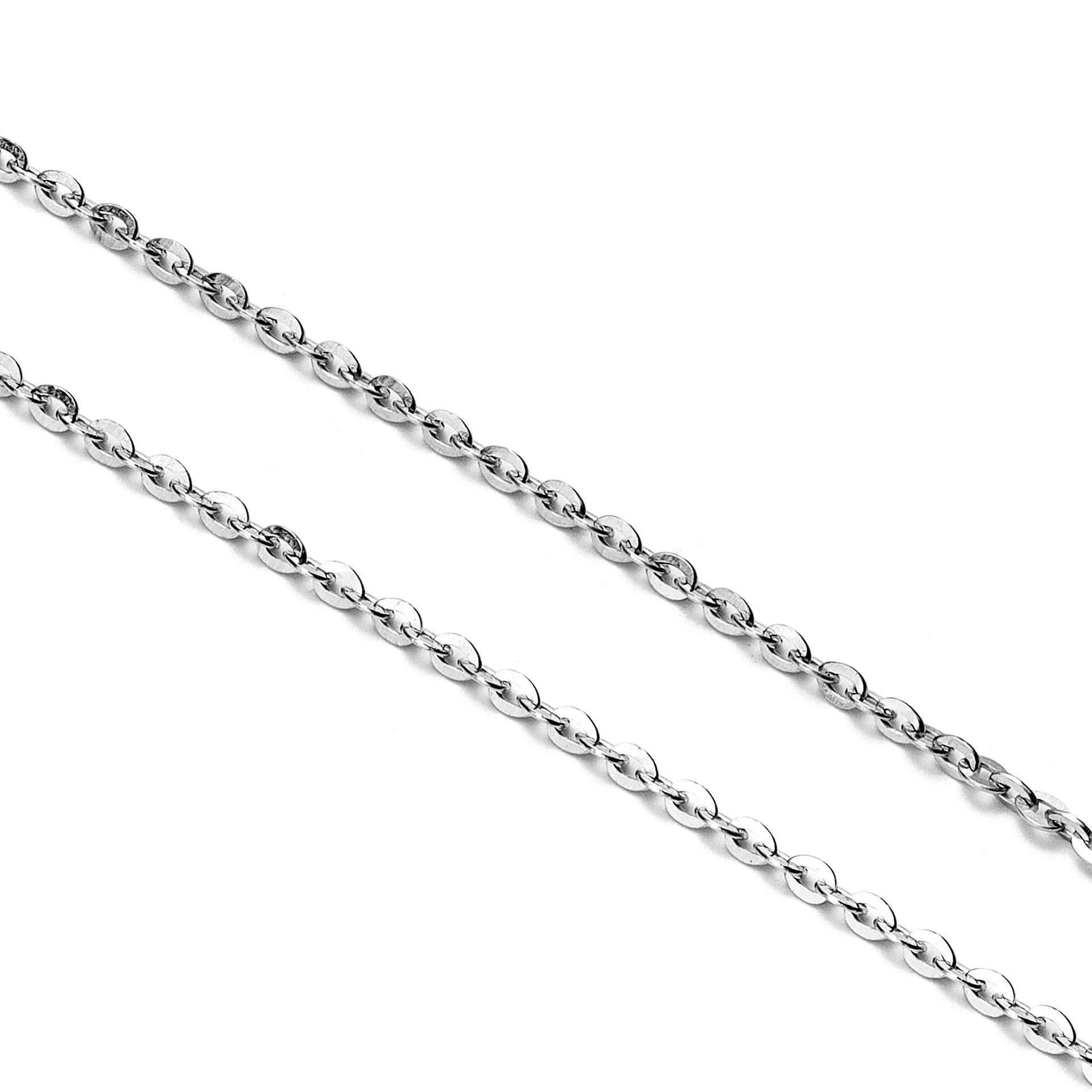 S999 Sterling Silver Necklace for Women Cross Chain Shiny O-Type Chain Gypsophila Chain Chopin Chain Light Luxury High-Grade Pure Silver Clavicle Chain