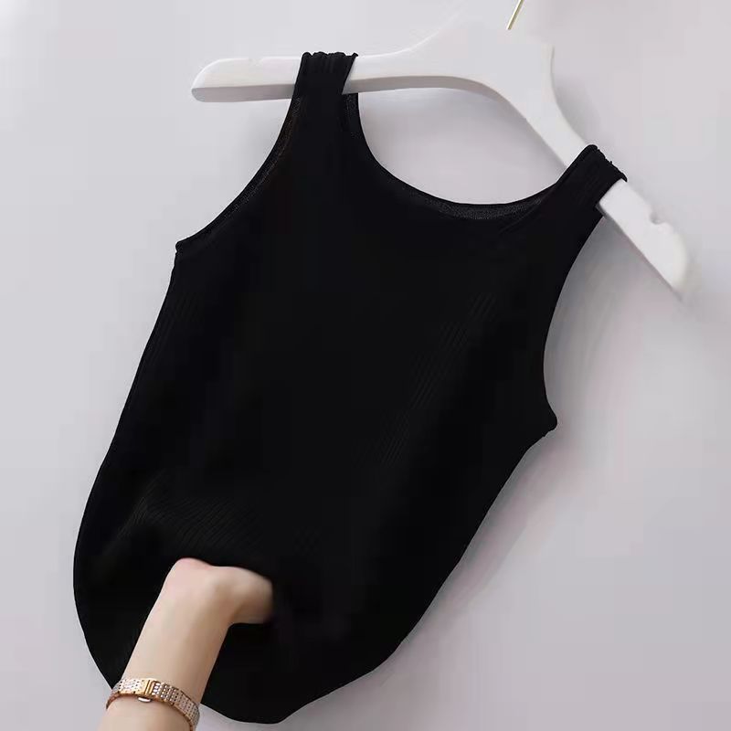 40.00 Kg-100.00 kg Camisole Women's Large Size Slim Fit Outer Wear Inner Wear Bottoming Shirt Sleeveless Thin Factory Direct Sales