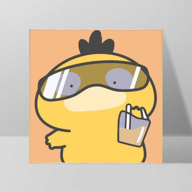 20*20厂家批发儿童diy数字油画填充涂色宝可梦可达鸭填色画手工画