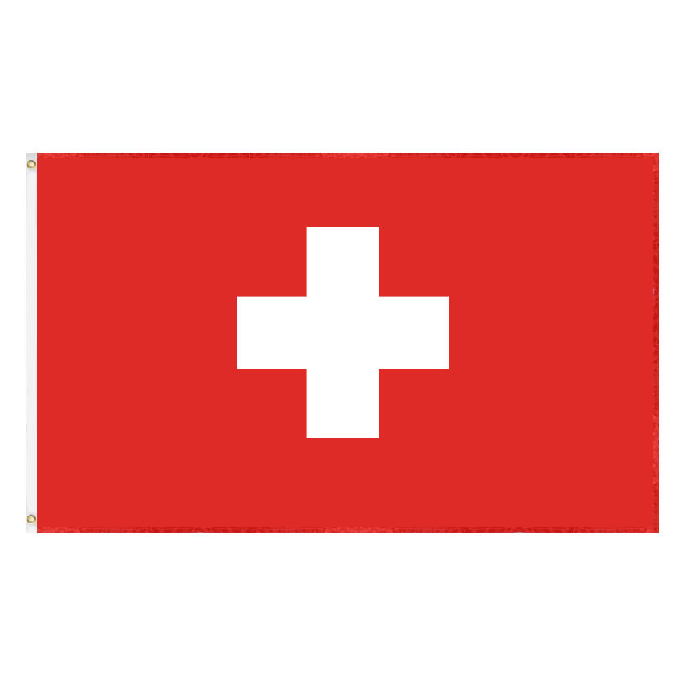 90*150cm瑞士国旗厂家现货批发 3*5ft涤纶旗子跨境货源批发