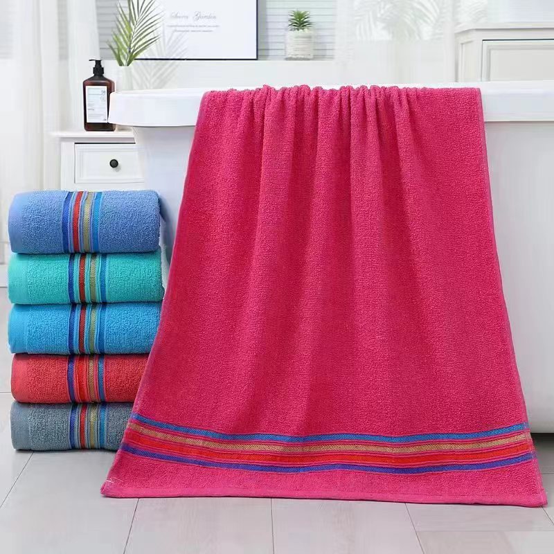 Bath Towel Export Foreign Trade African Low Price Bath Towel Plain Broken Bath Towel Various Flower Color Pattern Can Be Customized Cross-Border
