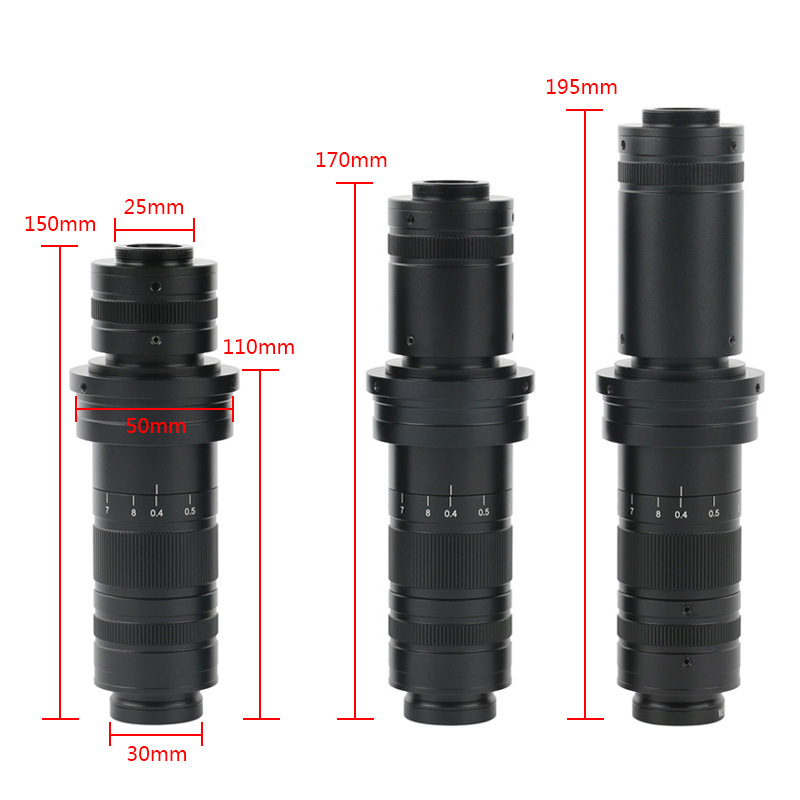 200X/300X/400X/800X单筒C接口工业相机镜头 0.5X 0.75X 1X物镜
