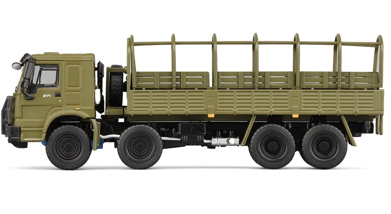 jkm1/64豪沃8x8军事卡车运兵八轮平衡轴合金车身车底模型成人玩具
