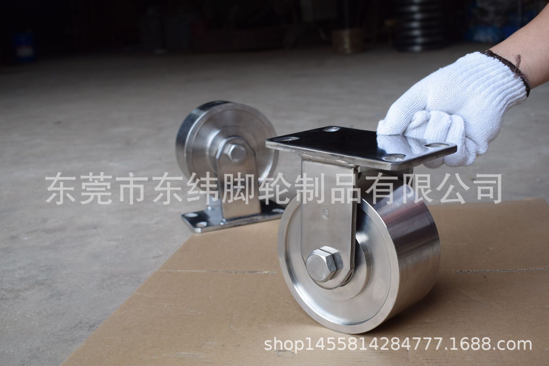 万向钢轮 360度转滚轮 钢制超重型铁脚轮承受重3~5吨轮子可做10吨