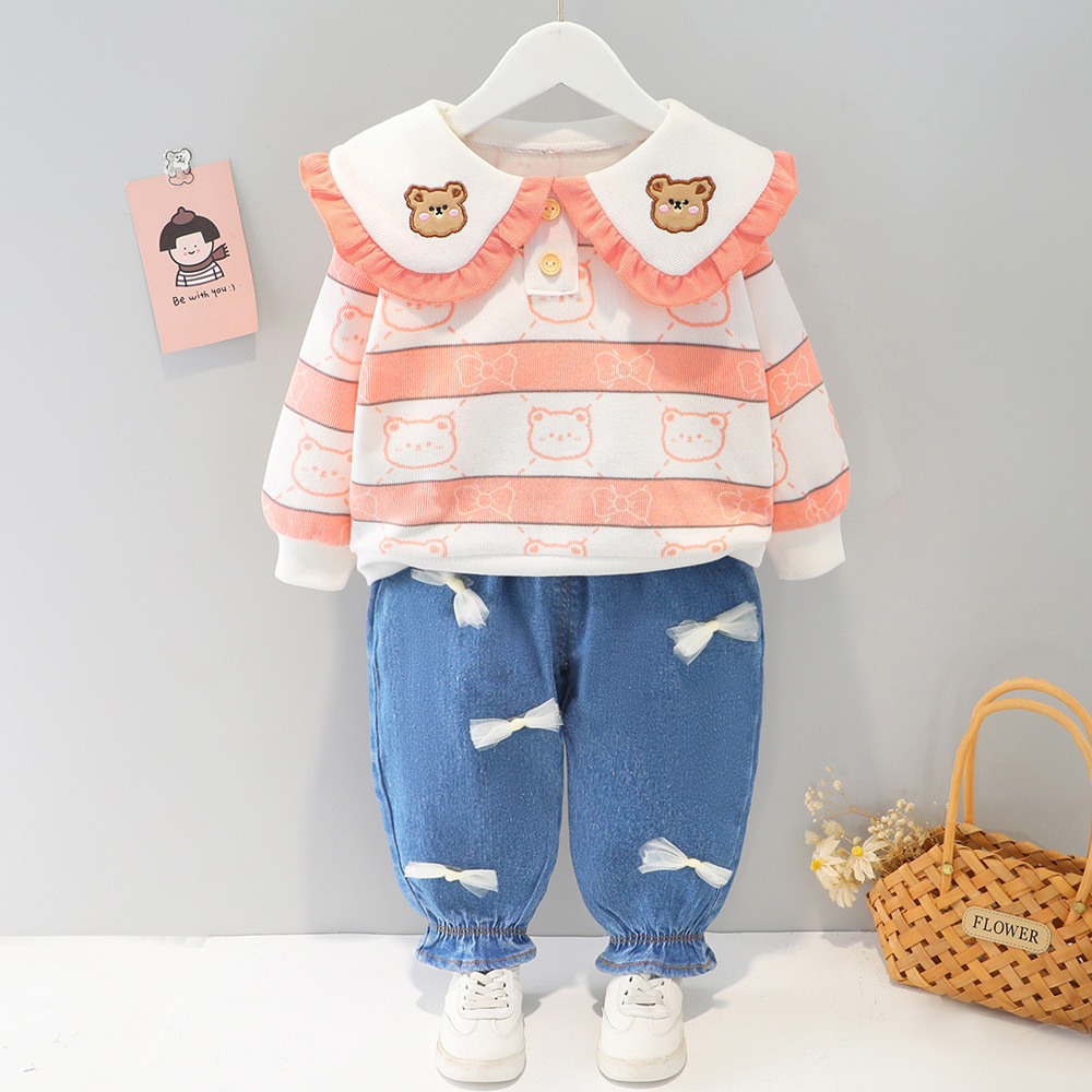 女童橘色童装图片