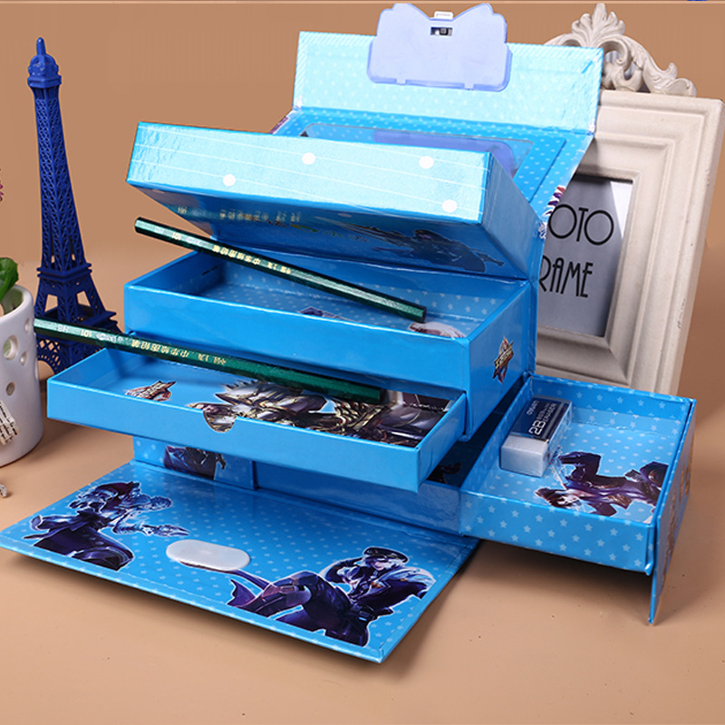 密码文具盒五层多功能密码锁男女小学生1-6年级四层5层韩版铅笔盒