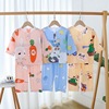 Spring children TSUMUGI Nine points Long sleeve Pyjamas boy girl Man-made Cotton silk Home Furnishings Air conditioning service summer Spring children TSUMUGI Nine points Long sleeve Pyjamas boy girl Man-made Cotton silk Home Furnishings Air conditioning service summer