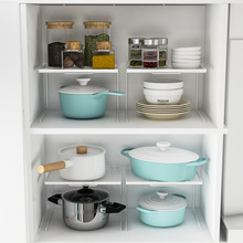 WBZ7厨房柜子收纳分层架分层架橱柜内置物架台面冰箱内部分隔放锅
