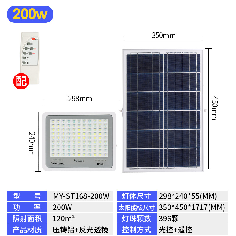 Solar Outdoor Projector Household Solar Lamp Waterproof LED Garden Lamp High Power Rural Lighting Street Lamp