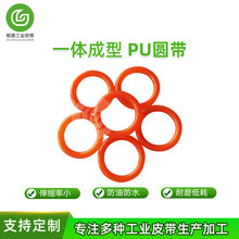 红/绿色可接驳PU聚氨酯圆皮带圆带圆形粗面O型粘接工业环形传动带