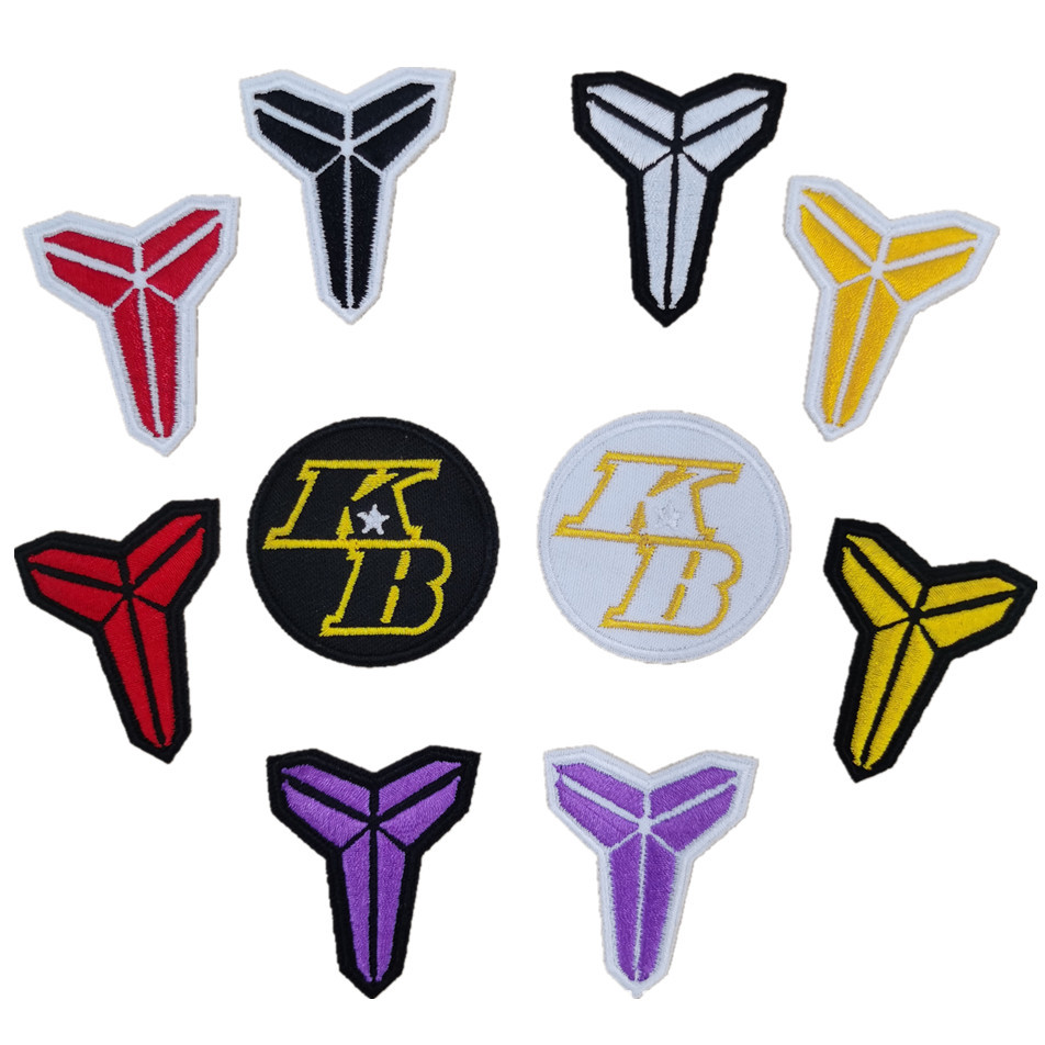 现货篮球运动nba湖人黑曼巴科比布贴kobe纪念图案补丁贴鞋帽装饰