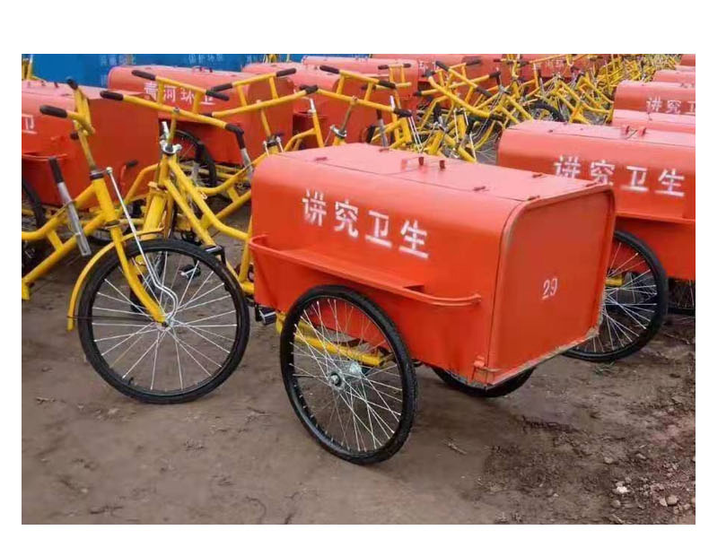 定制环卫三轮车人力脚踏自卸式垃圾清运保洁车小区街道垃圾车厂家