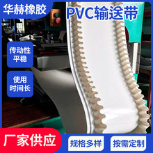 PVC输送带 绿色环形橡胶挡板提升带轻型转弯耐热传送带工厂批发