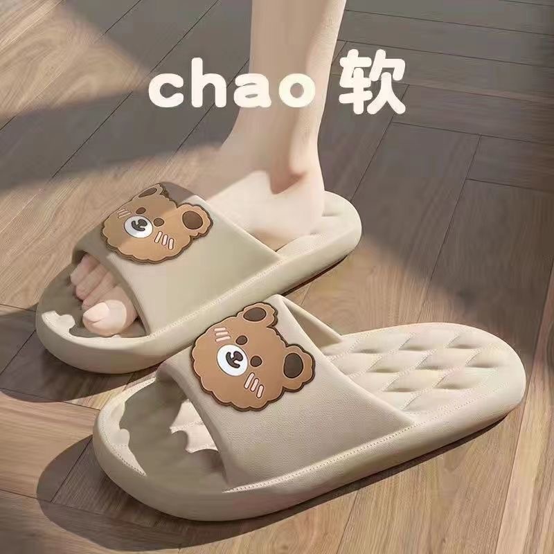 summer slippers home bathroom bath non-slip soft home outdoor slippers couple cartoon indoor slippers for women