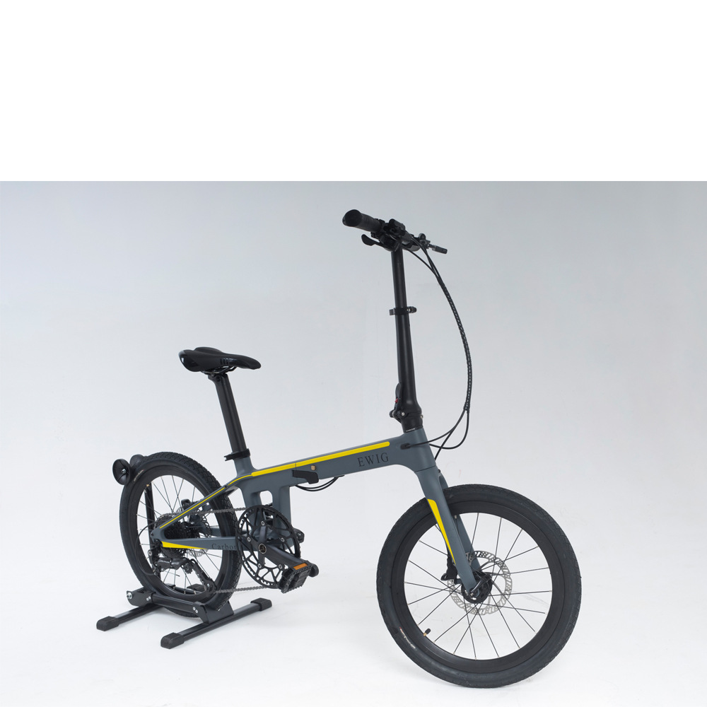 碳纤维折叠车超轻九速轻便车油压蝶刹