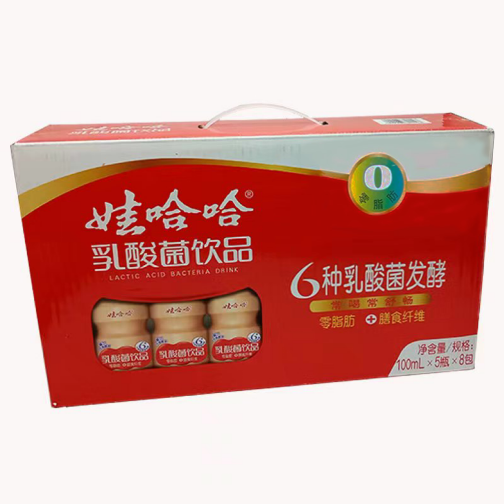 娃哈哈乳酸菌饮品0脂肪整箱益生菌儿童酸奶100ml40瓶早餐饮料