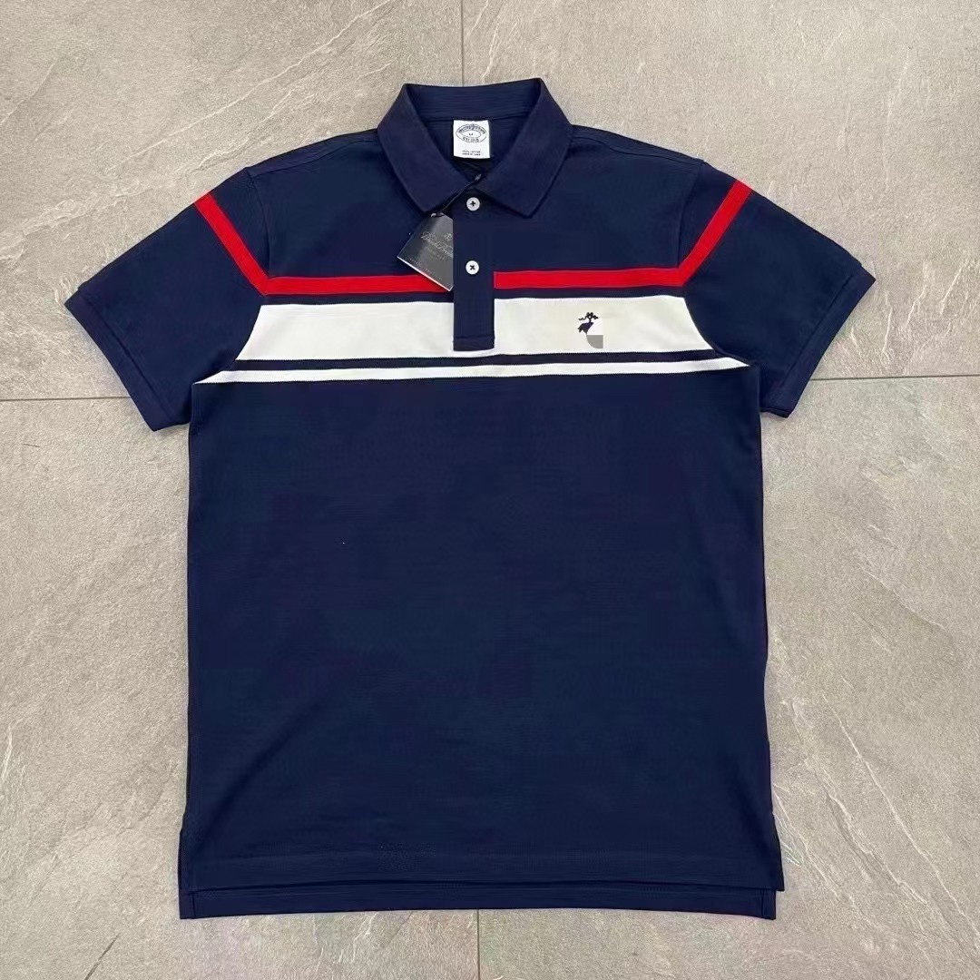 bb 22夏季新款高尔夫衣服男士短袖运动速干透气t恤宽松条纹polo衫
