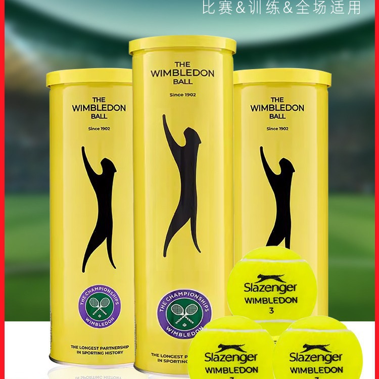 slazenger史莱辛格网球施莱辛格温网铁罐豹子3/4粒装专业比赛网球