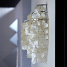 丹麦设计师珍珠贝壳浪漫风铃装饰壁灯法式奶油走廊客厅卧室玄关灯