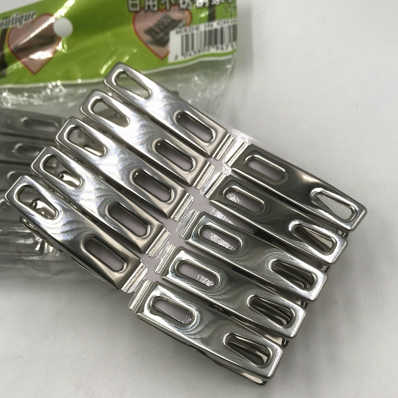 一字小钢夹 10个装衣袜夹子 家用晾晒防滑固定夹衣夹义乌商品批发