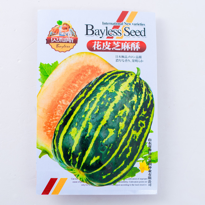 花皮芝麻酥甜瓜种子芝麻蜜种籽薄皮甜度高冰糖子羊角蜜香瓜种孑