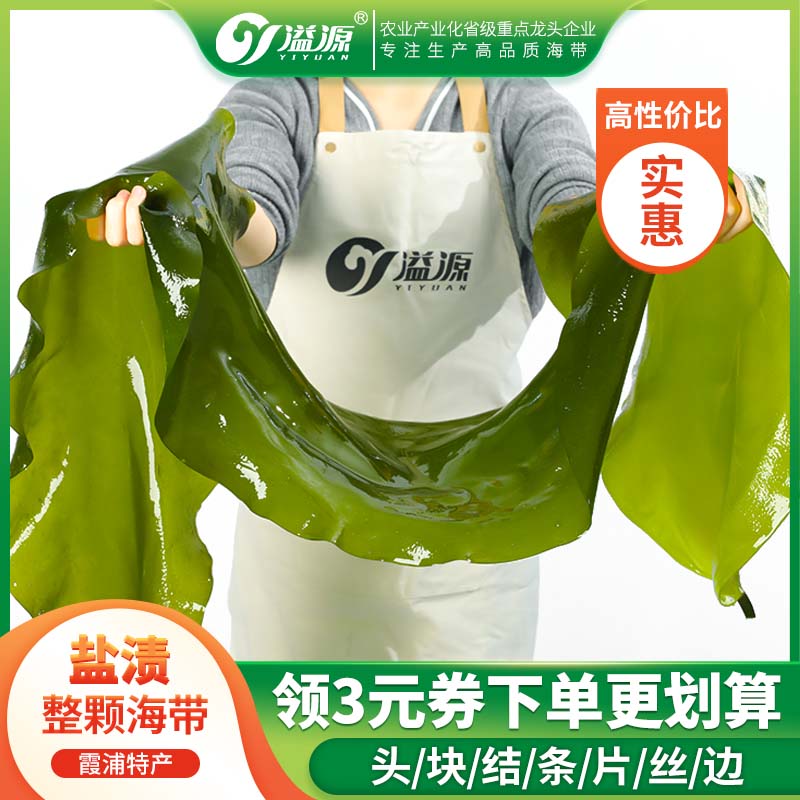 溢源盐渍海带原料菜整条海带非干货新鲜凉拌煲汤饭包海带丝头块