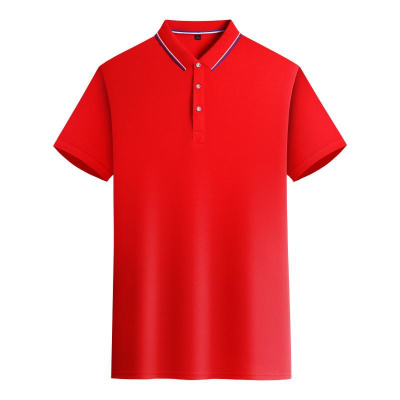 Summer Short-Sleeved Polo Shirt Printed Logo Color Stitching Turnover Neck Advertising Shirt T-shirt Picture Printing Enterprise Work Wear Factory Clothing Embroidery