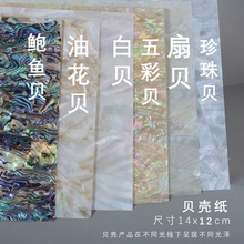 小尺寸天然珍珠贝壳纸鲍鱼贝扇贝工艺品传统手工diy螺钿镶嵌材料