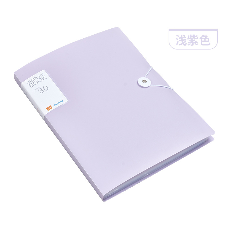 A4 Folder Transparent Insert Multi-Layer Info Booklet Student Test Paper Buggy Bag 60 Pages Loose-Leaf Contract Clip File Binder
