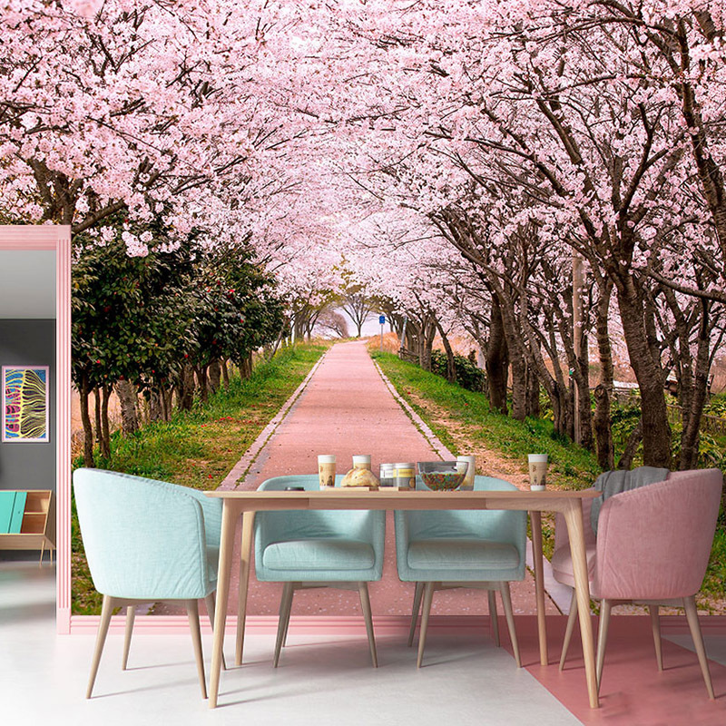 樱花无缝壁画