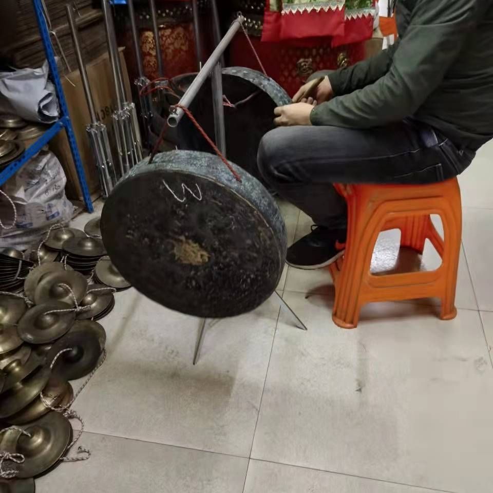 便携式锣架大锣架子锣架支架道士道场戏曲演出挂锣用品