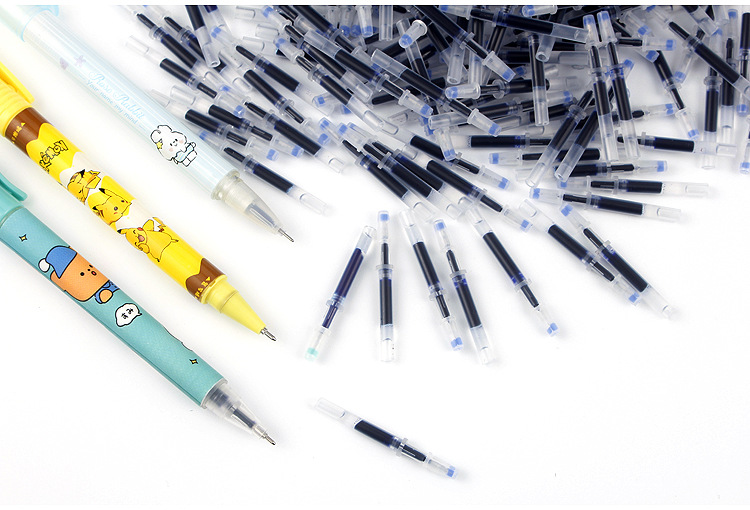 双头魔笔可替换复写笔专用笔芯短笔芯4.2cm中性笔笔芯短笔芯 蓝色