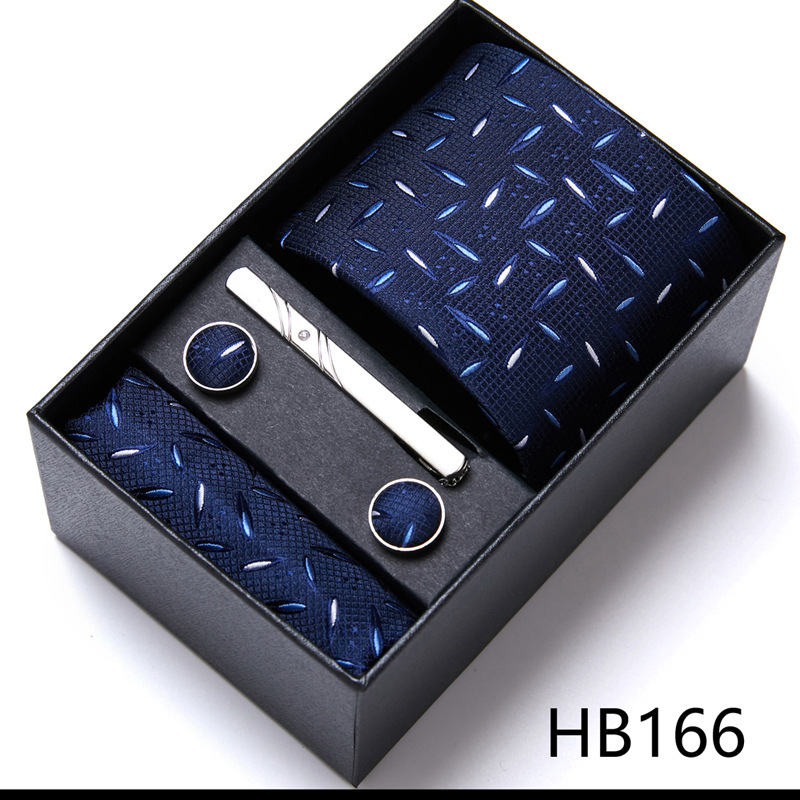 Men's Tie Six-Piece Set Gift Box Team Necktie Business Formal Wear Wedding Tie Factory Wholesale Spot