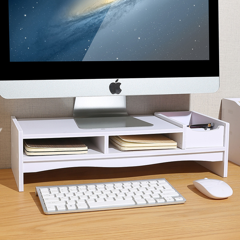 computer riser office drawer mat high shelf layered desktop monitor stand desktop storage rack