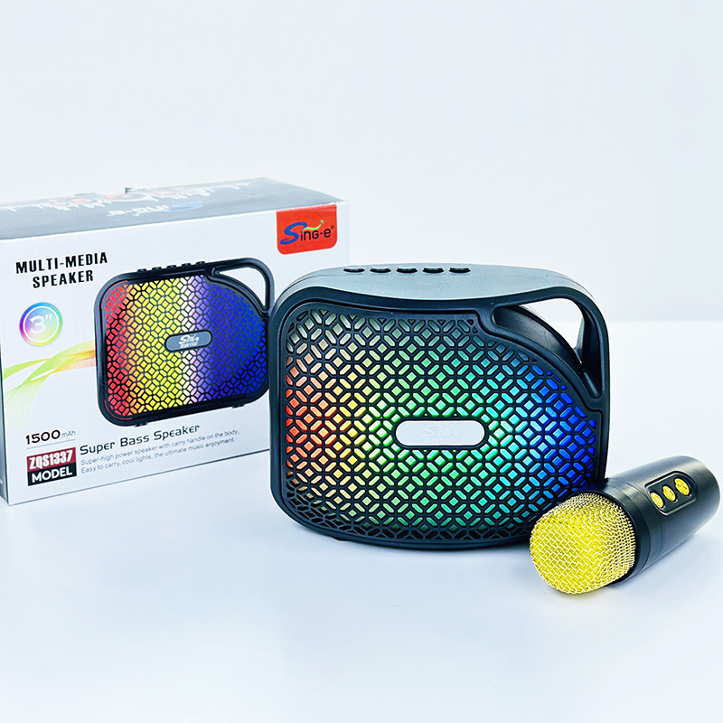 Popular Zqs1337 Portable High-Quality Stereo Outdoor Household Karaoke Mini Bluetooth Speaker