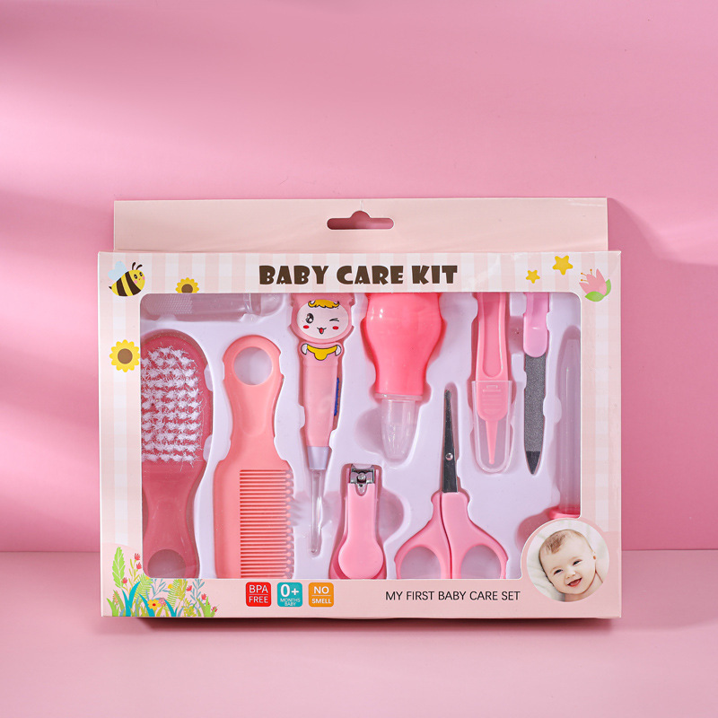 10-Piece Set Maternal and Child Supplies Baby Care Gift Box Baby Earpick Children's Nail Clippers