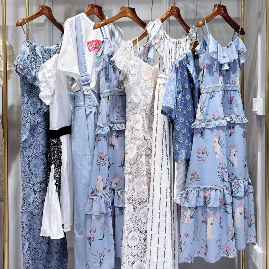 拉夏贝尔品牌撤柜女装夏季新款裙子库存尾单地摊创业直播货源 图片