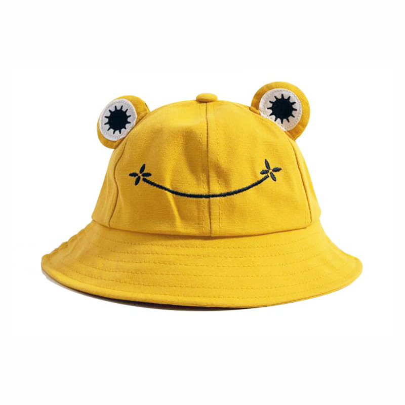 Spring and Summer New Parent-Child Cute Frog Bucket Hat Korean Fashion Children Bucket Hat Women's Fashion Sun Protection Sun Hat