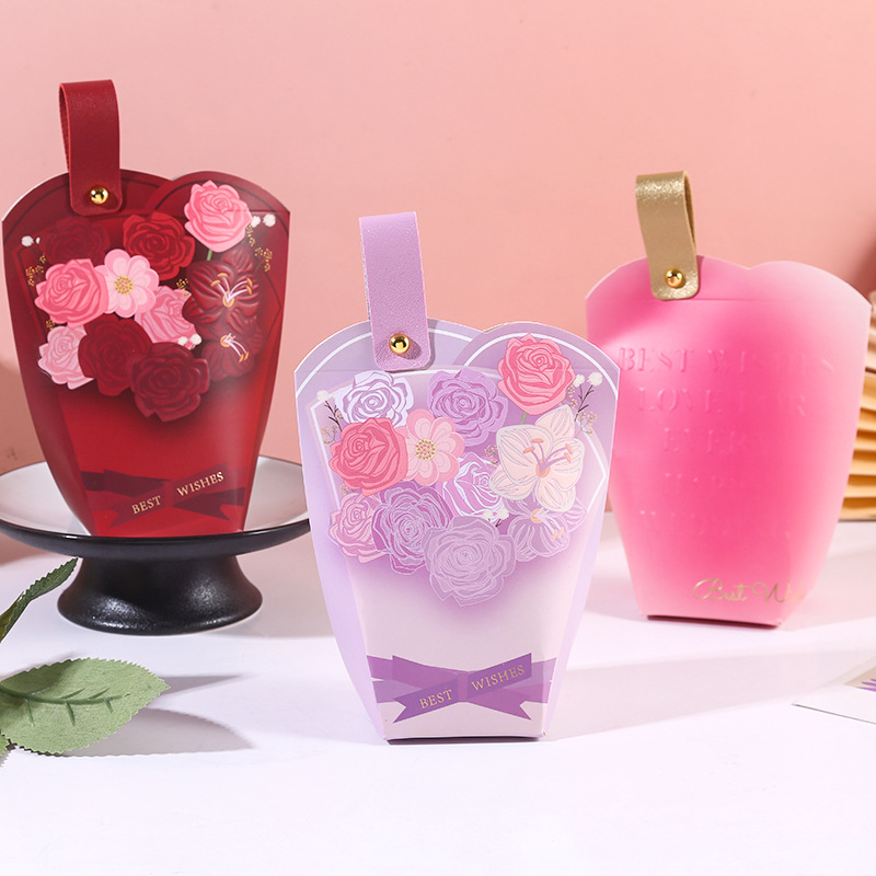 2024新款网红创意花束欧式喜糖盒子高级感结婚喜糖袋婚