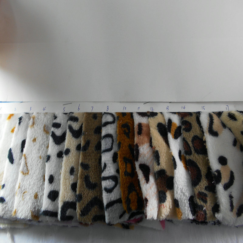 新款双面绒印花毛绒布 法兰绒印豹纹斑马纹五角星彩条民族风面料