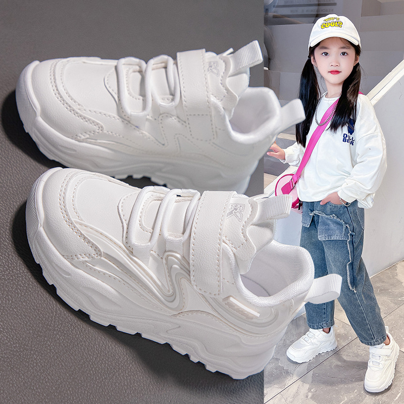 Girls' Shoes 2024 Spring New Popular Running Sneakers for Children and Girls Fashion Soft Bottom Travel Shoes