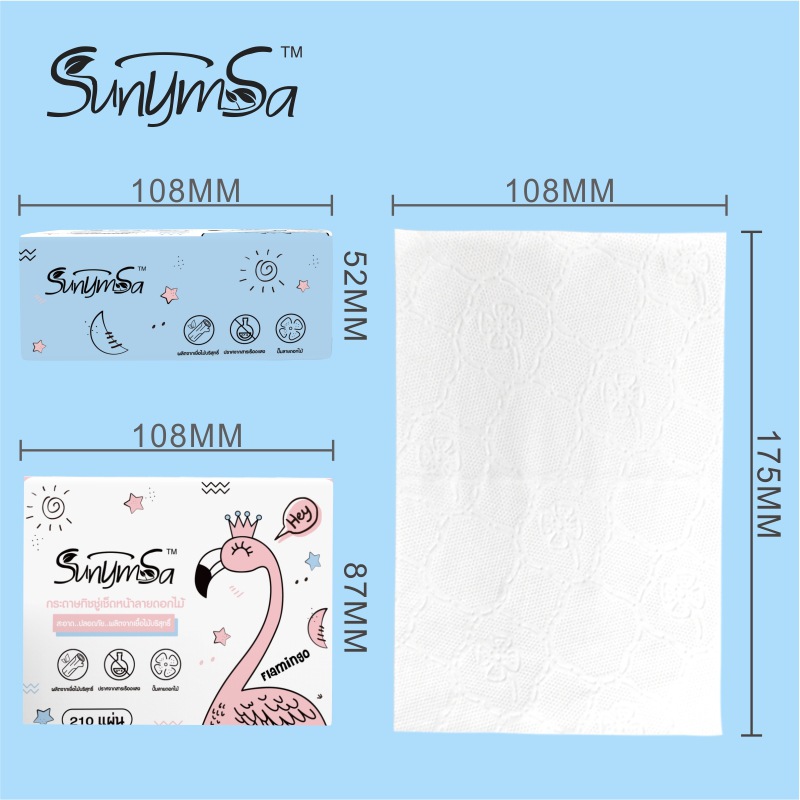 [Foreign Trade Export] Shu Yunxiang Small Bag Tissue Full Box 40 Packs Thai Version Dining Napkin Wipe Mouth Paper Extraction