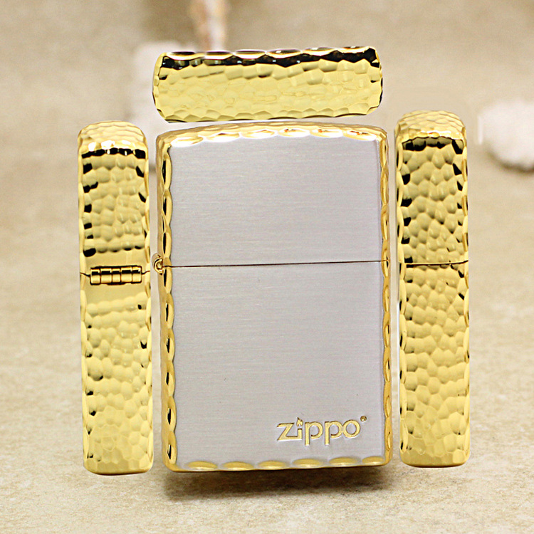 zippo打火机205侧三面镀金陨石坑-阿里巴巴