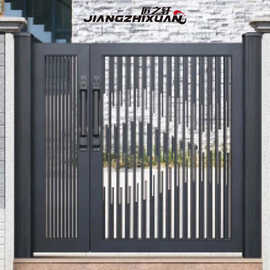 庭院门 现代别墅院子铝合金推拉门农村庭院铝艺护栏